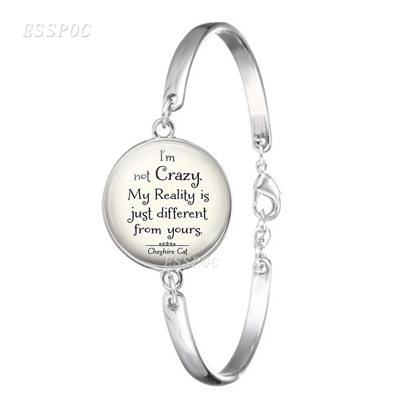 Serenity Prayer Quote Fashion Wrist Bracelet Glass Dome Cabochon Jewelry Round Bangle Bracelets Accessories Women Gift