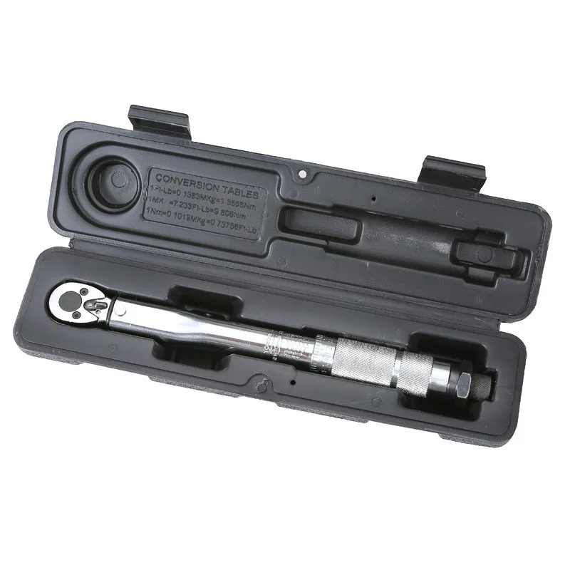 

Precision Preset Adjustable Torque Wrench 1/4 Inch 5-25NM Mirror Surface Plastic Case Free Shipping