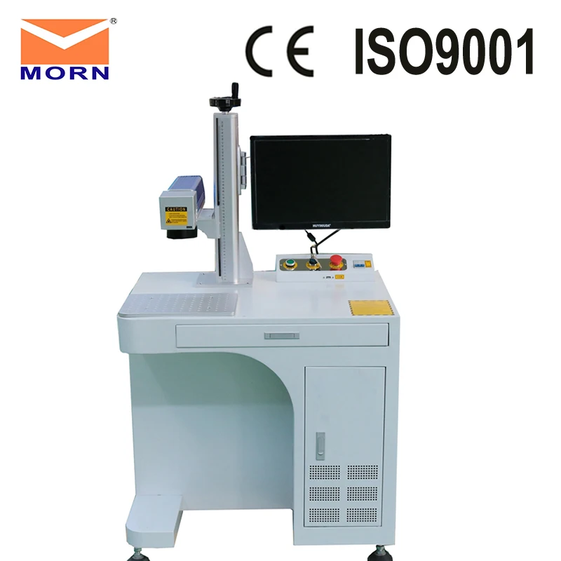 Máquina de marcação a laser de fibra cnc de 20w com mesa de trabalho 2d feita na china