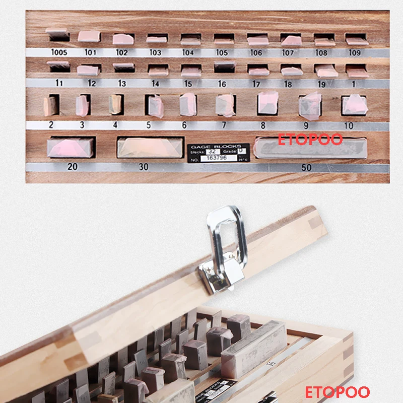 ETOPOO 112Pcs/Set 1 grade 0 grade Block Gauge Caliper Inspection Block Gauge Measuring Tools