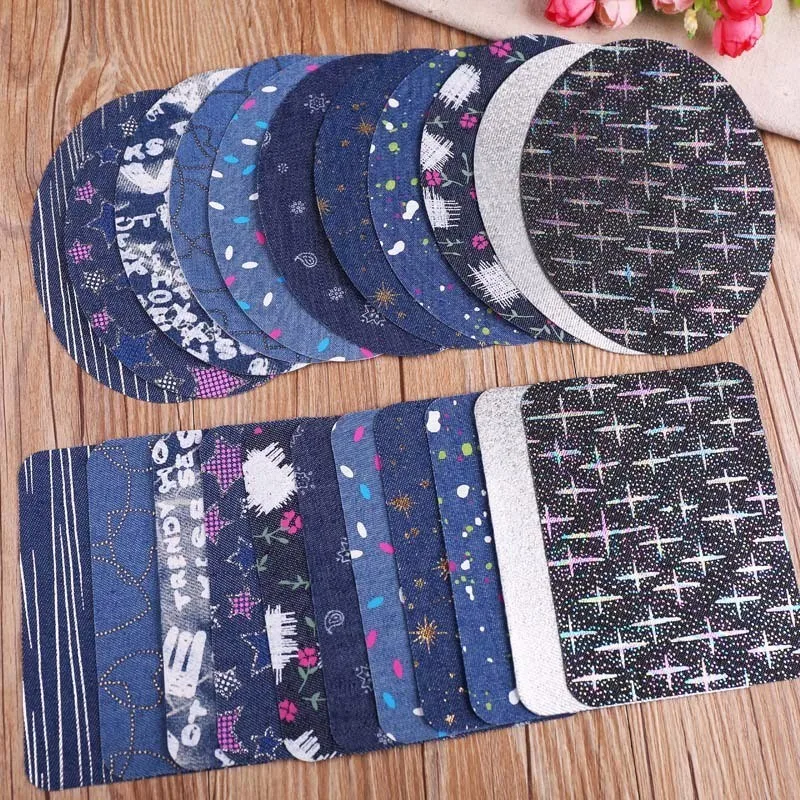 Jeans Self-adhesive Patches Cloth Sticker Free Cut Diy Repair Down Jacket Clothing Raincoat Stick On Decoration Colors Available