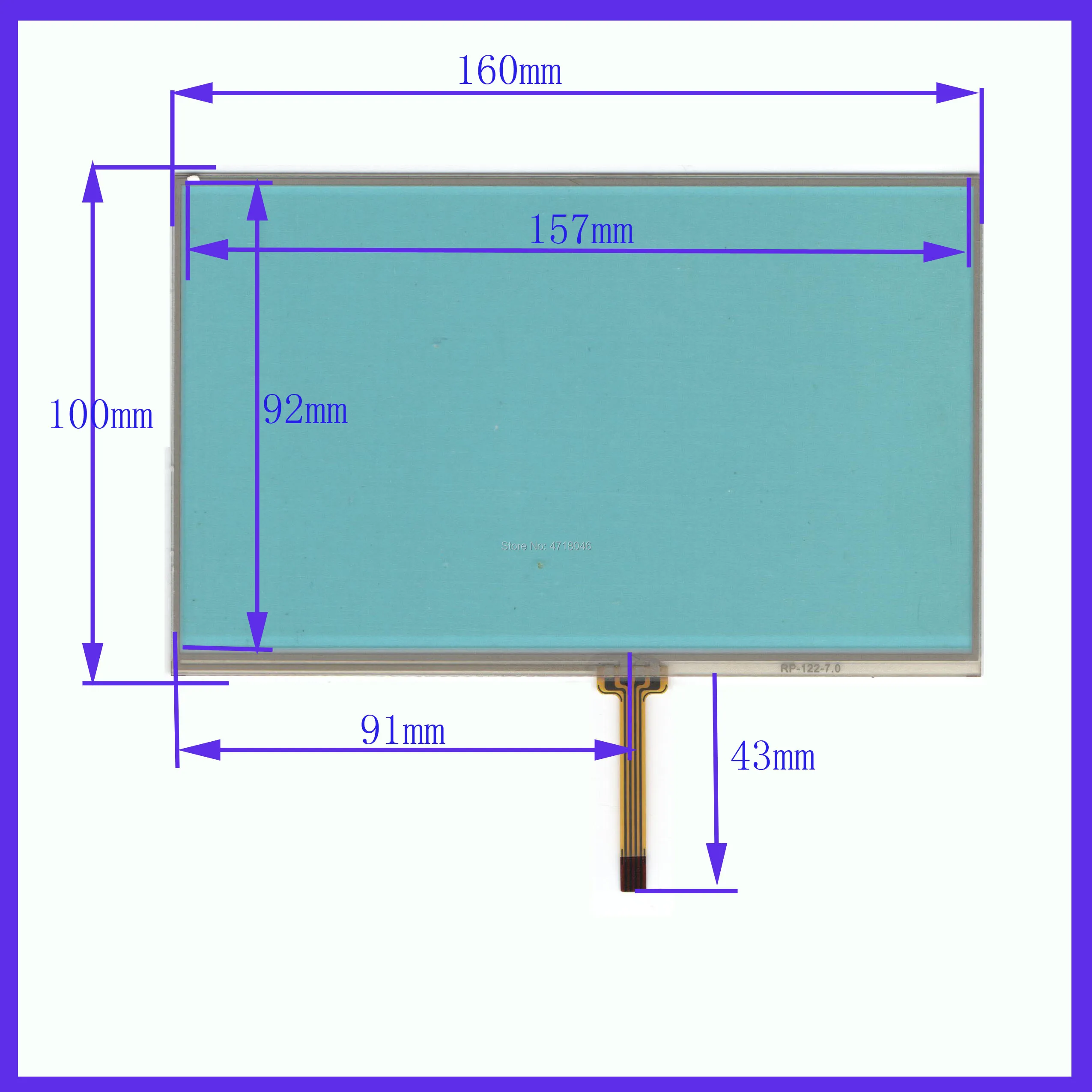 

ZhiYuSun wholesale RP-122-7.0 160*100mm suitable 10pcs/lot 4lines resistance screen this is compatible blass suitable