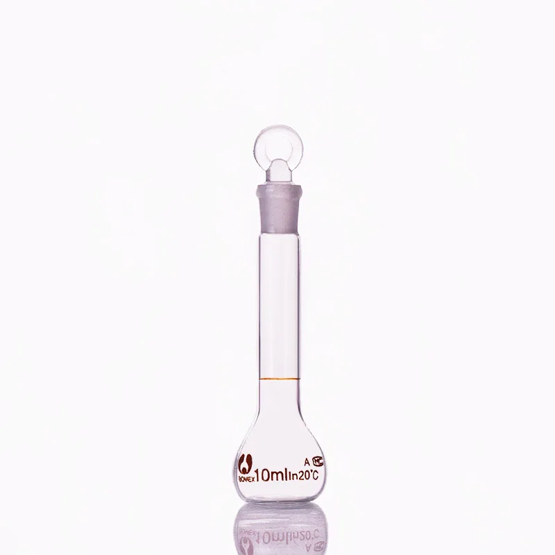 

2pcs Volumetric flask with stopper 10mL, Volumetric flask, Measuring bottle, Borosilicate glass