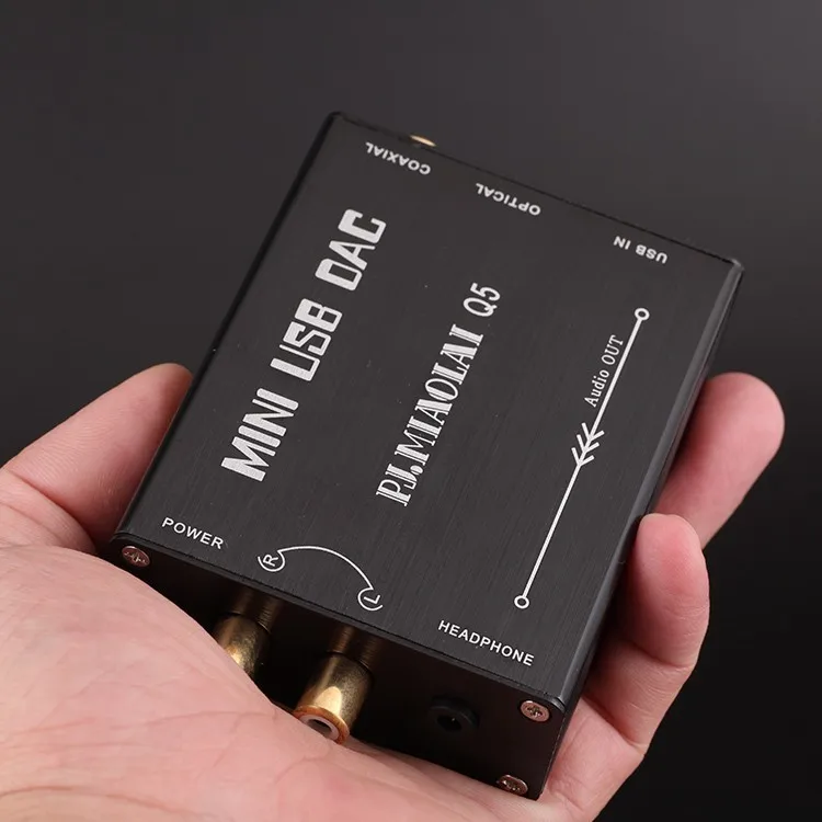 

Q5 DAC аудио декодер USB преобразователь аналоговый аудио R / L и цифровой волоконно-коаксиальный аудио сигнал