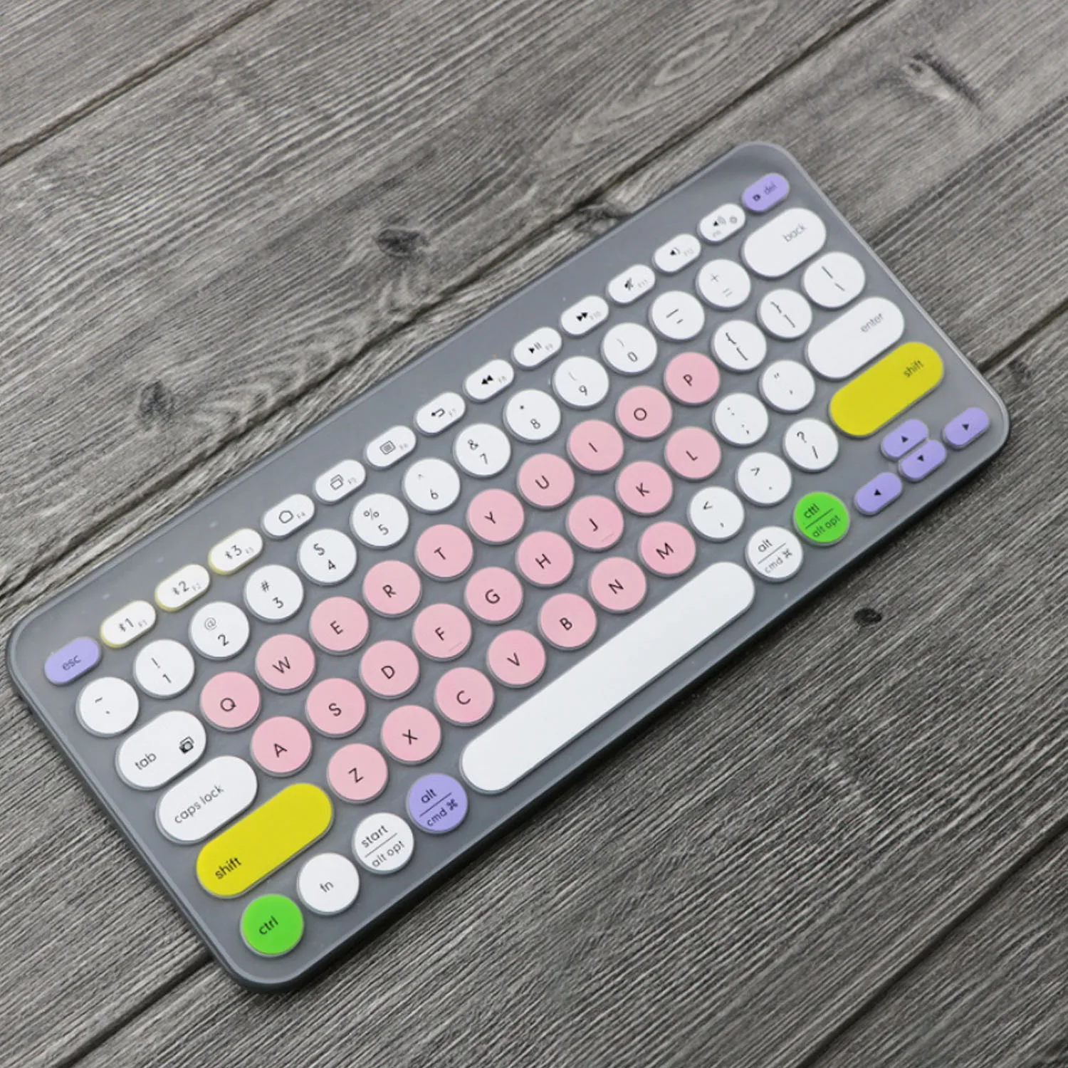 Besegad-logitech k380 bluetoothキーボード用シリコンキーボードプロテクター,ラップトップフィルムアクセサリー