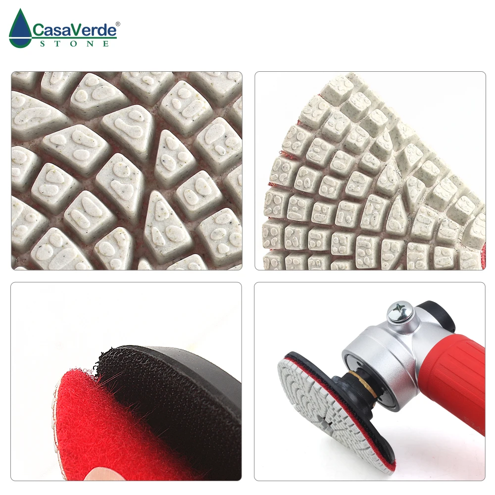 DC-LFW3PP02 4 inch kim cương đánh bóng pads 100mm ướt sử dụng của chất lượng cao 3-bước đánh bóng miếng đệm