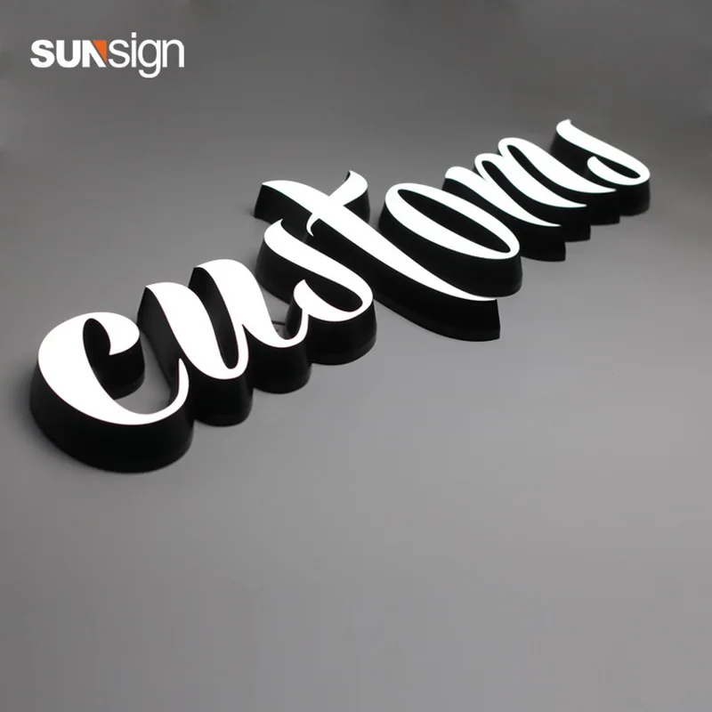 

Uber light up sign Waterproof acrylic face lit led letters illuminated exterior business signage letters