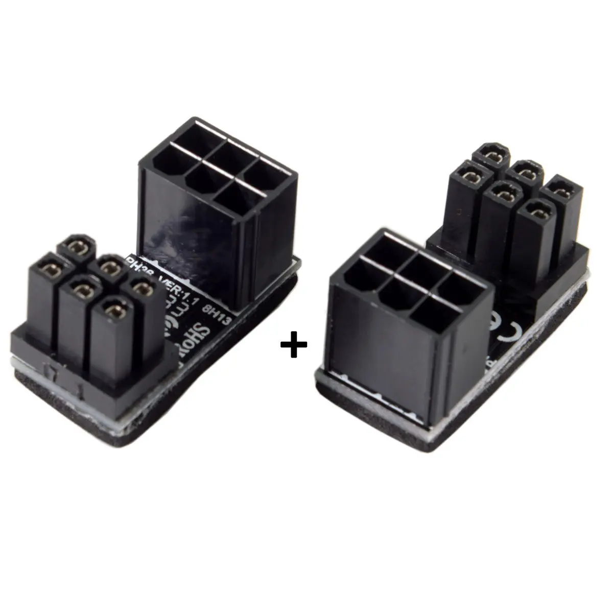 

CY ATX 6Pin Female to 6pin Male 180 Degree AngledPower Adapter for Desktops Graphics Card