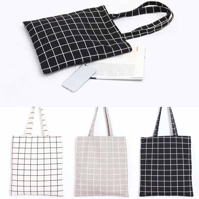 New Canvas Handbags Plaid Design Shoulder Bags Women's Bag Shoulder Bags 2019 Bolsas Feminina Sac Femme High Quality