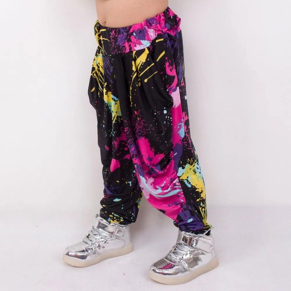 2022 Kids Adult Candy Colors Sweatpants Personality Casual Doodle Spring Summer Trousers Loose Dance Costume Harem Hip Hop Pants