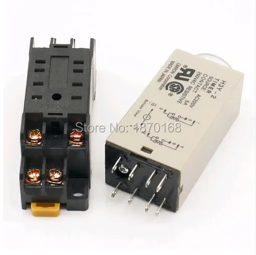 H3Y-2 AC 220V Delay Timer Time Relay 0 - 30 Minute/ 0 - 30 Seconds with Base