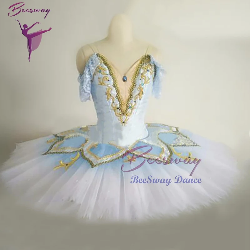 light blue professional tutu dress women classical Professional Ballet Tutus skirt Coppelia Swan Lake Ballet Costume for girls