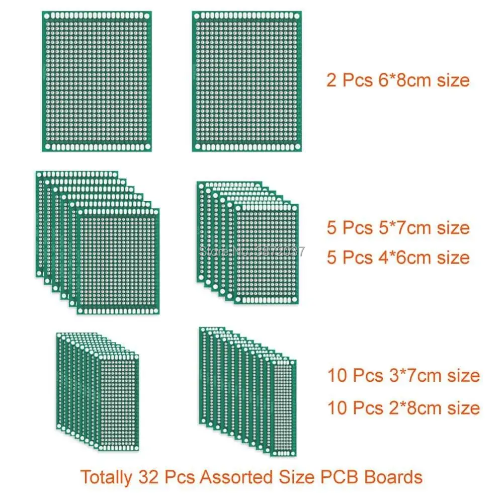 DIYmall 40pin header connector screw terminal blocks 62Pcs PCB Board Prototyping Board Kit