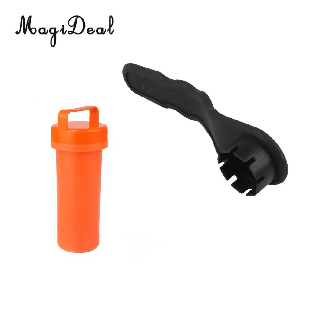 MagiDeal Kit de reparación duradera marina, cubo contenedor para Kayak, bote de goma inflable, naranja, accesorios para bote Yatch