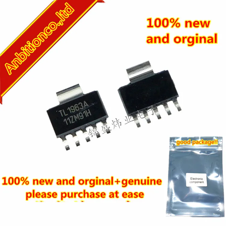 5pcs  100% new and orginal TL1963ADCQR TL1963A SOT-223 1.5-A LOW-NOISE FAST-TRANSIENT-RESPONSE LOW-DROPOUT REGULATOR in stock