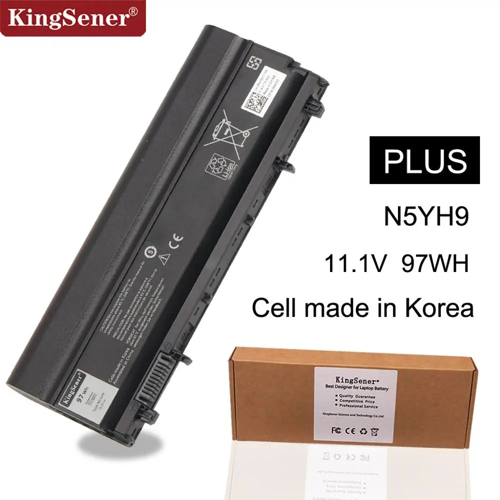 

KingSener Korea Cell New N5YH9 Laptop Battery for DELL Latitude E5440 E5540 VJXMC VV0NF 0K8HC 7W6K0 CXF66 0K8HC 9CELL 11.1V 97WH