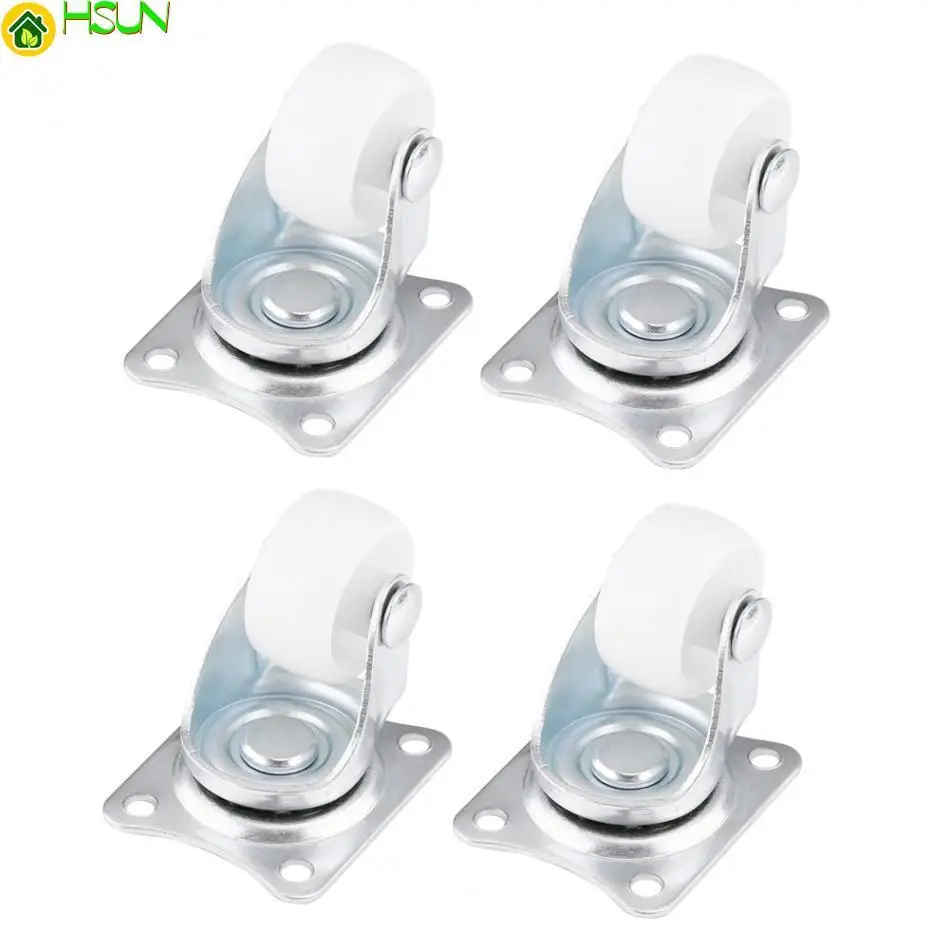 

4 Pcs/lot Universal Swivel Casters 1" 1.5" 2" 2.5" 3"Wheels White Roller Wheel For Furniture Trolley Chair Swivel Caster Wheel