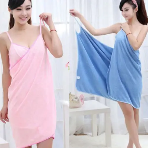 US Creative Bath Wearable Towel Dress Girls Women Lady Fast Drying Beach Spa