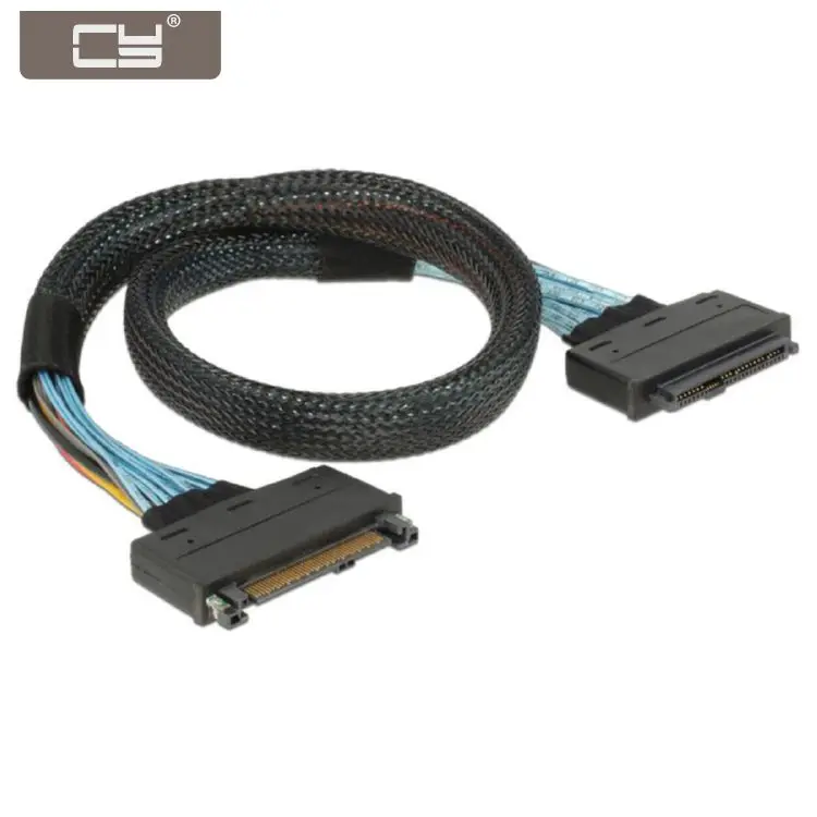 CY 68pin U.2 U2 SFF-8639 NVME PCIe SSD Male to Female Extension Cable 50cm