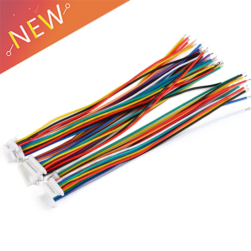 5 Pcs SH 1.0 Connettore del Cavo di Filo FAI DA TE SH1.0 JST 2/3/4/5/6/ 7/8/9/10 Spille Linea Elettronico Singolo Connect Terminal Spina 28AWG 10