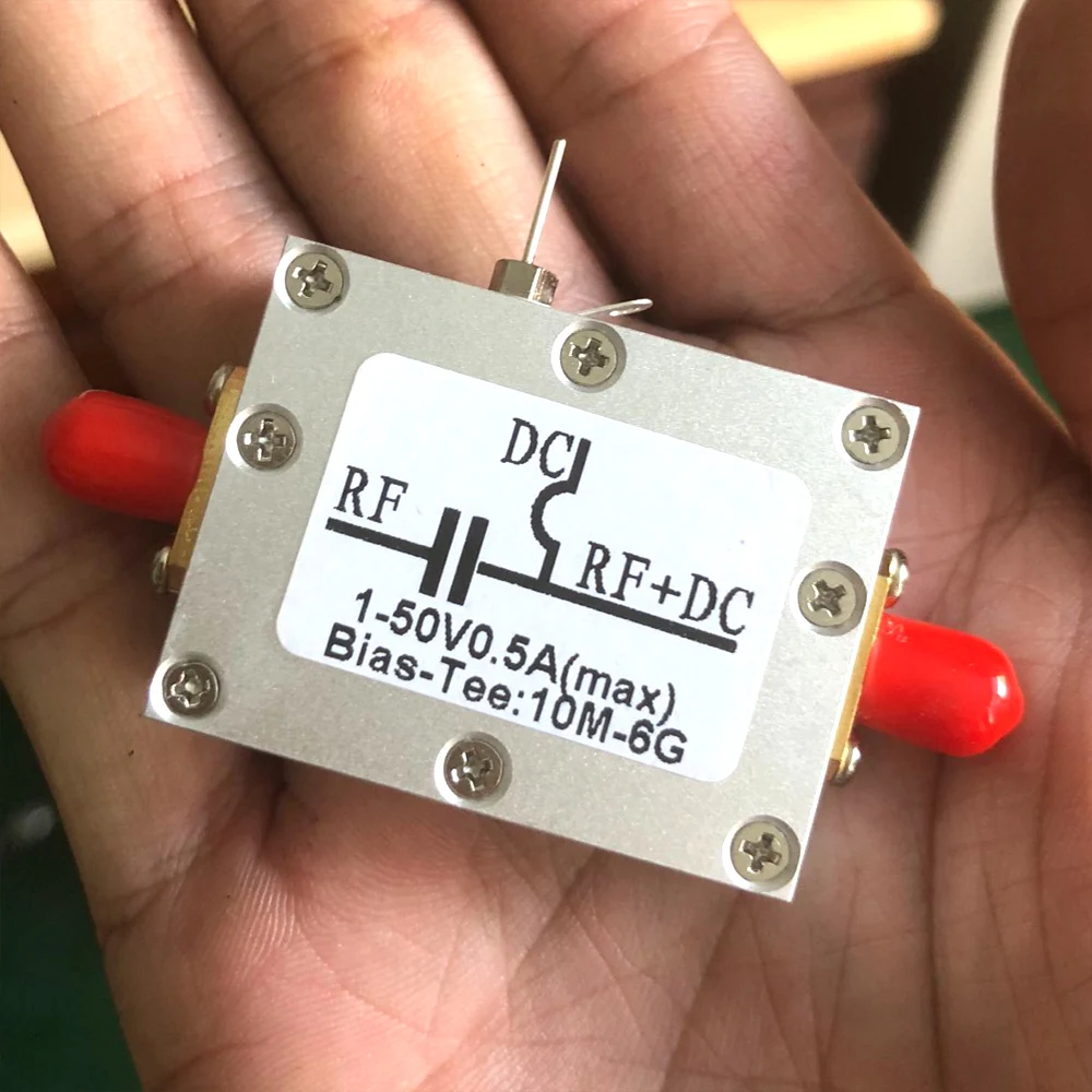 RF Biaser Bias Tee 10MHz-6GHz DC blocker Coaxial feed +case FOR HAM radio RTL SDR LNA Low Noise Amplifier BiasTee Laser drive