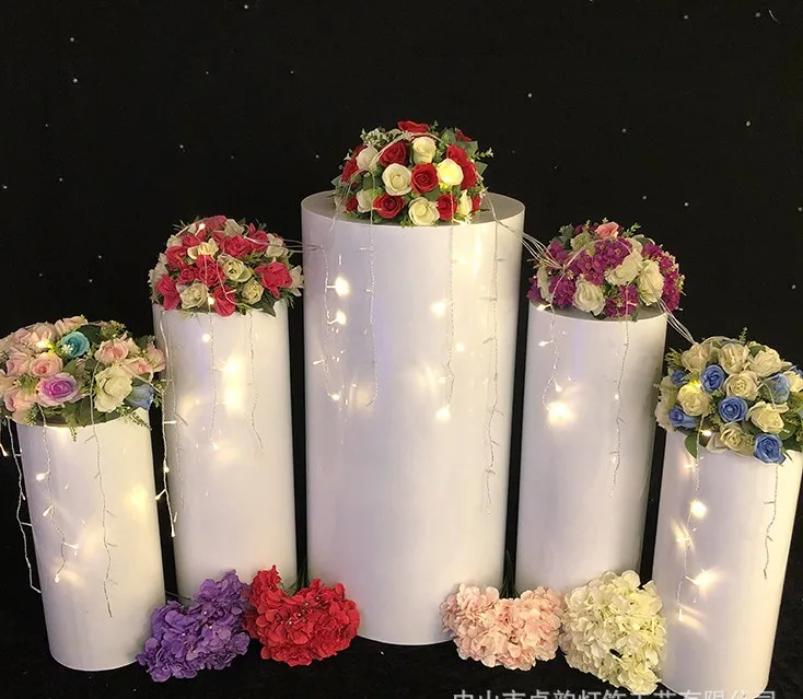 Estante de soporte de metal para pastel de bodas, florero de pedestal de exhibición de flores, artesanías, accesorios de cumpleaños y baby shower