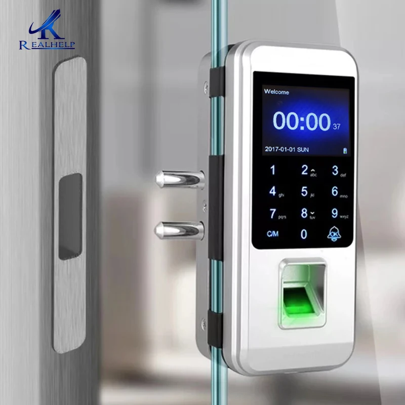 Fingerprint Lock Office Glass Door Single/Double Door Password Lock Card Remote Sensing Remote Control Electronic Access Control