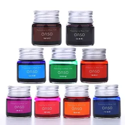 20ml Smooth Colorful Liquid Ink Bright Comics Ink Refill Without Fountain Pen Ink Pen Carbon Office School Stationery 03826