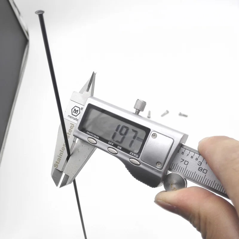 JQORG 12 個ロットストレートプル自転車スポーク直径 2.0 ミリメートル長さ 80-310 ミリメートルカスタマイズ黒色合金ニップル