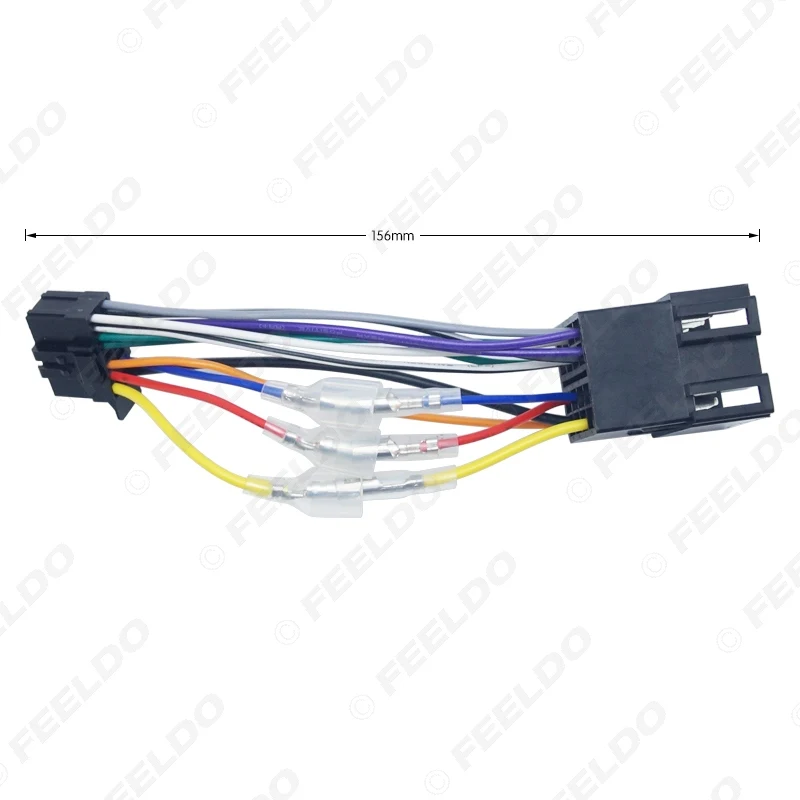 FEELDO Car Stereo Radio ISO 16-Pin PI100 Wire Harness Adapter For Pioneer 2003-on For Volkswagen Wire Connector Into Car Cable