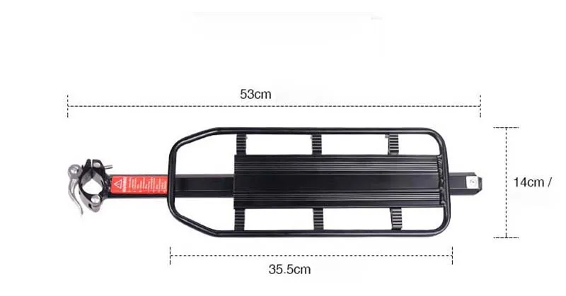 Mountain Bike Carrier Cargo Rear Rack, Bicycle Seat Luggage Steel Rack, Load High Quality