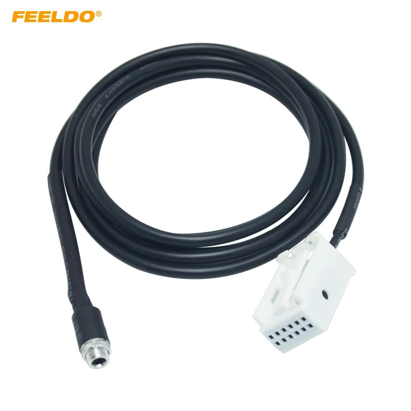 

FEELDO 8Pcs Car Radio Audio MP3 RCD510+ RCD310+ AUX-IN Adapter Cable for VW Passat B6 Golf Polo 12-Pin Port AUX Wire Cable