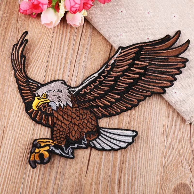 PGY Cheap Punk Rock Bike Patch Large Embroidery Biker Patch Motorcycle Iron On Patches For Clothes Jeans Vest Jacket Back Patch