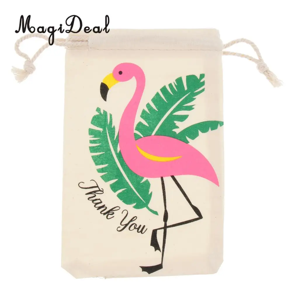 10Pcs Flamingo Candy Bag Candy Packaging Gift Bags for Flamingo Summer Birthday Wedding Party Packaging Supplies