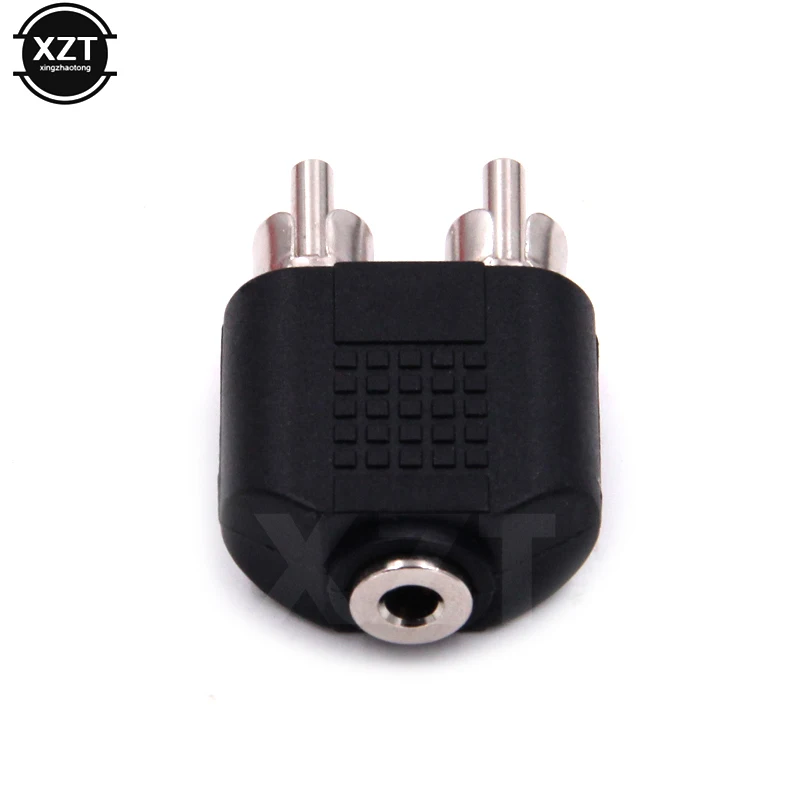 3.5mm Audio Stereo Jack Female To 2 RCA Male Audio Jack Connector Adapter Converter for Car Speaker