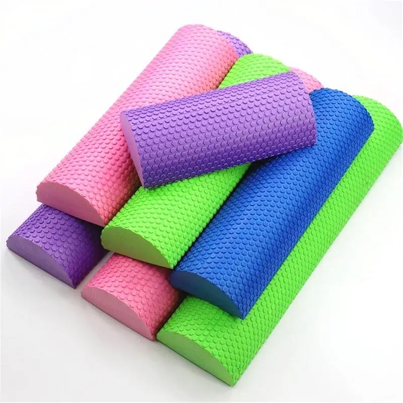 Half Round EVA Massage Foam Roller Yoga Pilates Fitness Equipment Balance Pad Yoga Blocks With Massage Floating Point 30-45cm