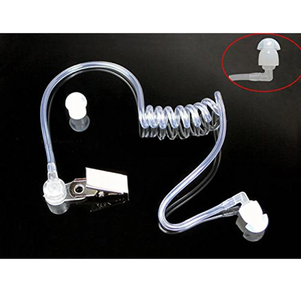 استبدال الفطر ياربود الأذن نصائح ل موتورولا كينوود اتجاهين راديو لفائف أنبوب الصوت أطقم/شفاف الصوتية أنبوب Earpie