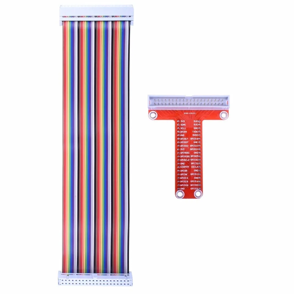 Aokin-Placa de expansión para Raspberry pi 3 Rpi Gpio Breakout, Cable de cinta plana de 40 Pines, modelo B y B +