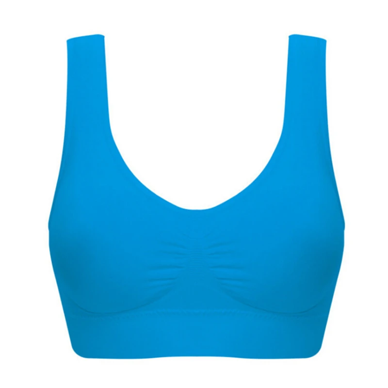 S-4XL Womens Sport Bra Fitness Yoga Running Vest Underwear  7 Colors Padded Crop Tops Underwear No Wire-rim Female gym top bras