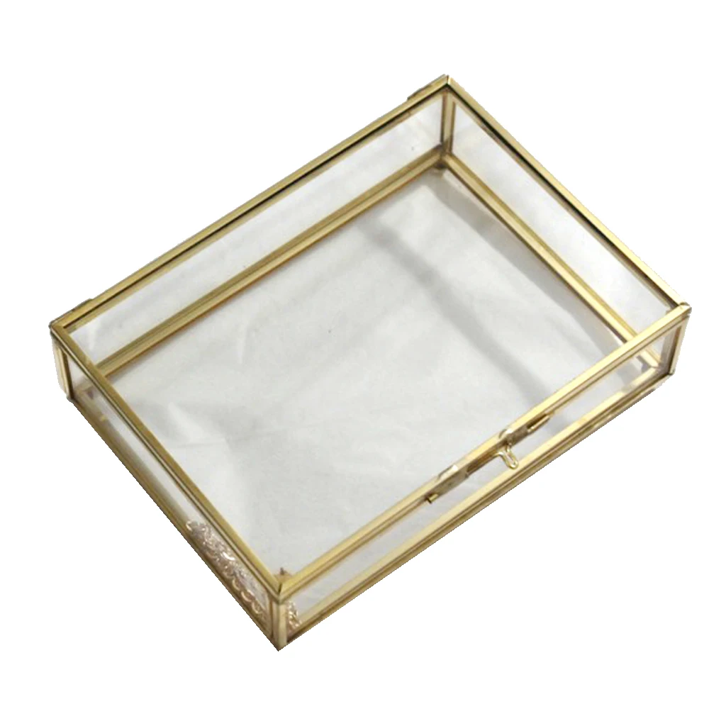 LUDA Geometrische Glas Stil Schmuck Box Tisch Container Für Die Anzeige Von Schmuck Andenken Hause Dekoration Pflanzen Container Ewelr