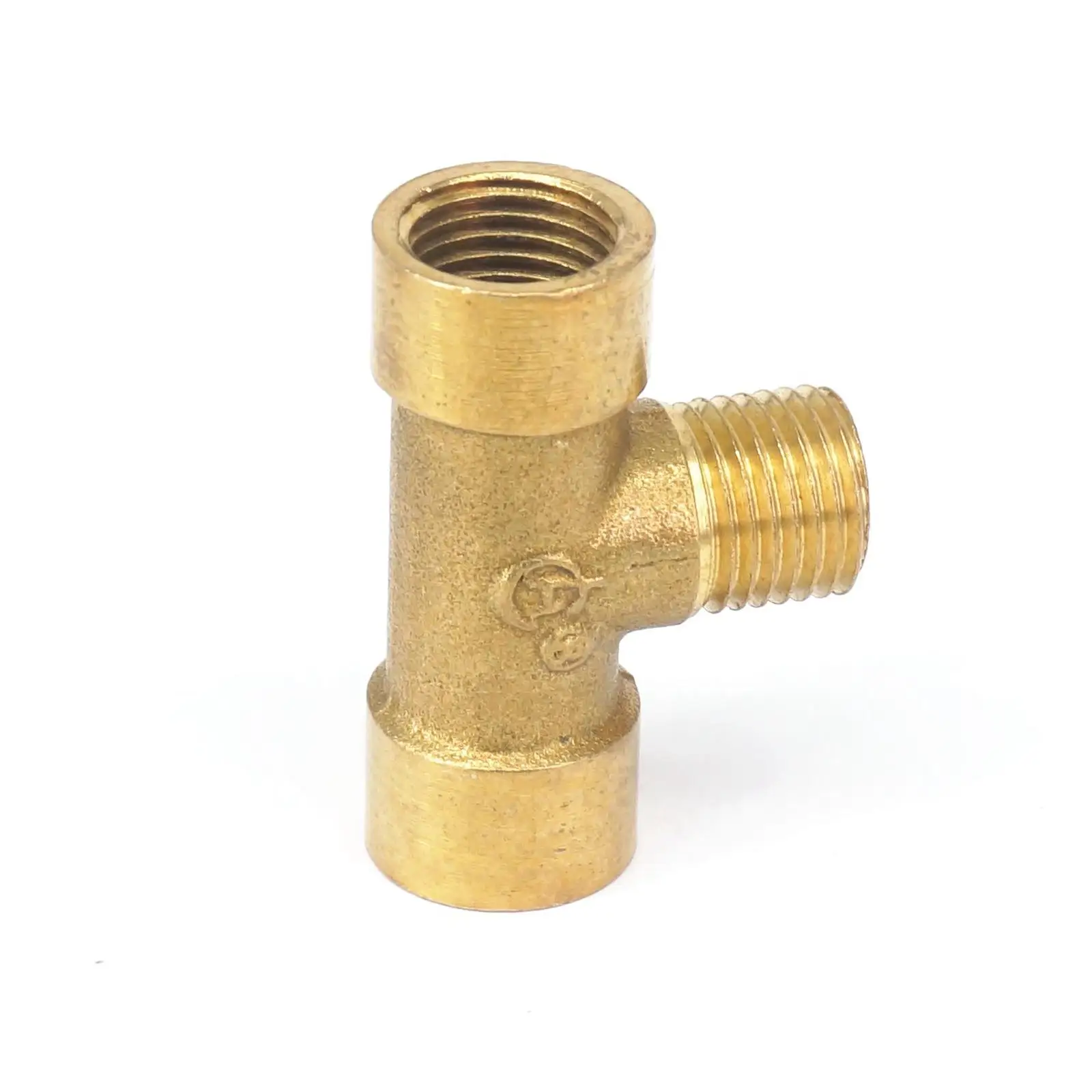 2 pezzi 1/4 "BSP femmina-maschio-femmina Tee raccordo per tubo in ottone a 3 vie connettore acqua combustibile Gas