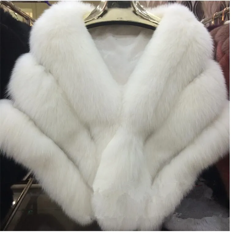 Real silver fox fur poncho and capes shawl women scarf winter scarves female luxury brand white natural fur stole wraps C169