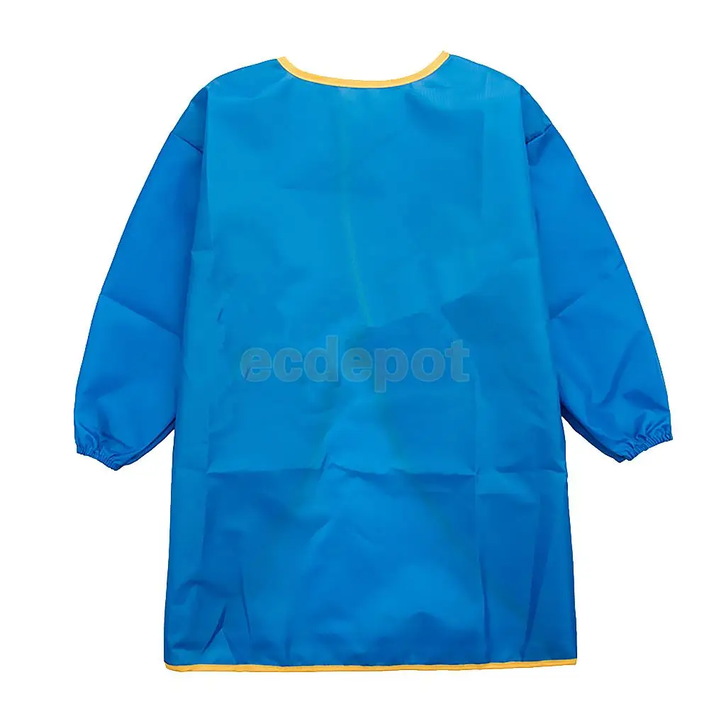 MagiDeal Children Kids Long Sleeve Apron Polyester fiber Waterproof Smock for Practice Brushwork Drawing Painting Cleaning Tools