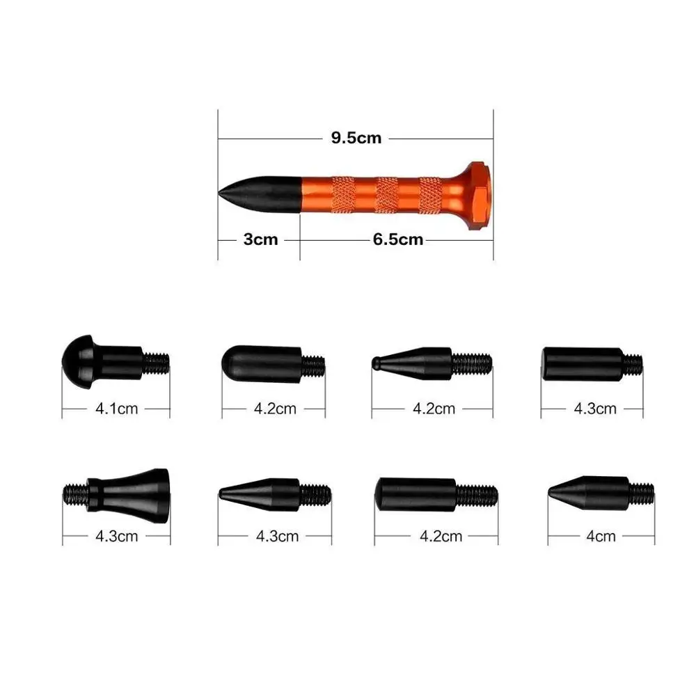 Herramientas de reparación de abolladuras sin pintura, Kit de ganchos de varilla, extractor de abolladuras para carrocería de coche