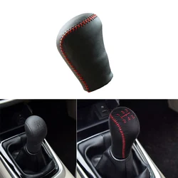 For Nissan almera Genuine Leather Gear Shift Knob Cover Automatic AT MT Transmission Car Accessories Auto Parts