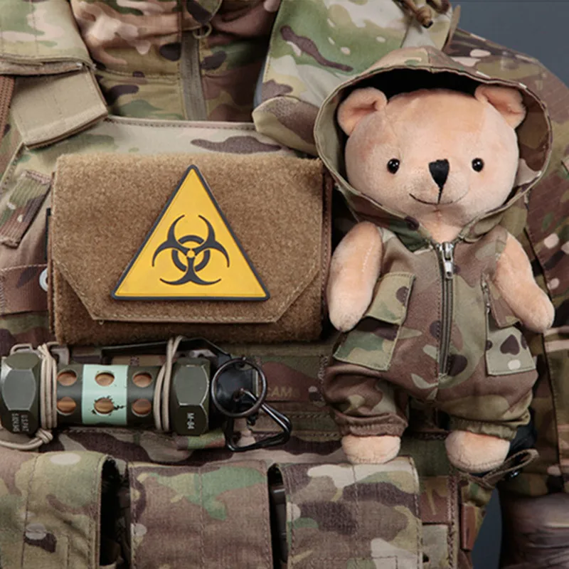 Tactical Doll Bear Military Outdoor Bag Vest Hanging Hunting Accessory Tactics Pendant Detachable Washed Camouflage Accessories