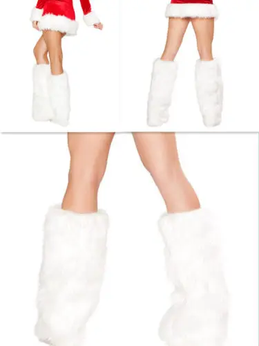 Marke Neue Frauen Sexy Faux Pelz Beinlinge Rave Fluffies Dame Boot Abdeckung Santa Weihnachten Heißer Herbst Winter Warme Bein wärmer