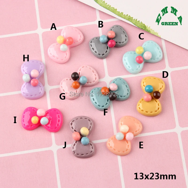 

Bow Charms for Slime Resin Cabochons 10pcs Flatback Cabochon for diy Scrapbooking Resin Charms Phone Case Bow Knot Charms