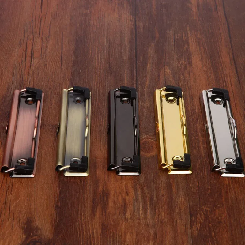 3pcs Multicolor Menu Clips Metal Binder Elastic Clip Hardware Board Folder Student Stationery Writing Board Clip Office Supplies