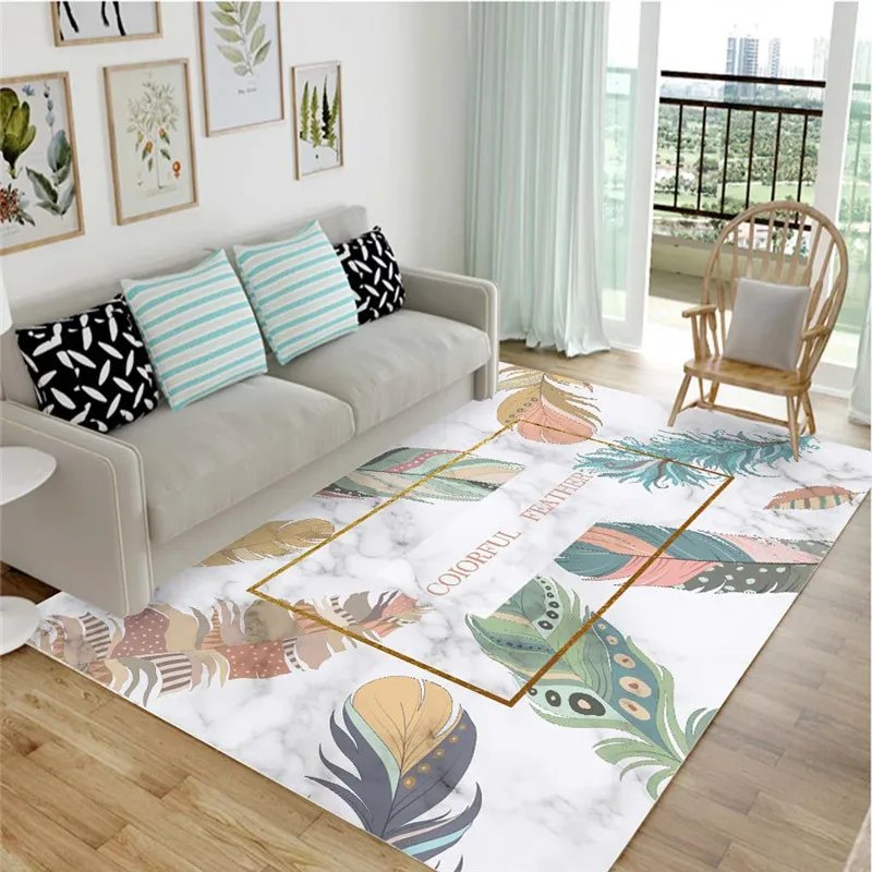 

Nordic style Flannel Soft Carpet 3D Print Parlor Area Rugs Antiskid Mat Home Large Size Rug Carpets for Living Room Decor Tapete